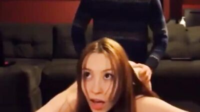 Guy fucks his sister while shes playing video games