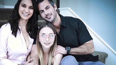Macy Meadows, Alexis Zara - Lonely Foster Daughter Offers Her Body