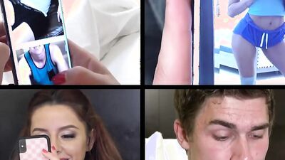 Sexy Brunette bangs her step-brother (Vanna Bardot)