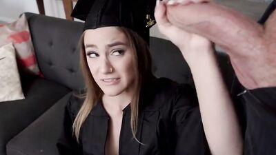 "If You Graduate I Will Let You Fuck Me" Stepsister Rides Me On Graduation Day (Kenzie Madison)