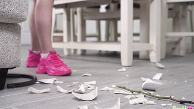 Hot Step Sister Had Step Brother Taking The Blame For The Vase She Broke - Britt Blair