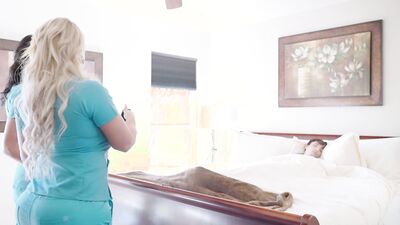 Mature Nurses Alura Jenson & Reagan Foxx Take Good Care of their Big Dick Patient S1:E4