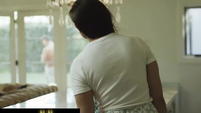 FAMILY SINNERS - Brunette Milf Rides Her Daughter's Husband's Cock And Squirts All Over Him