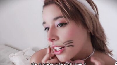 I'm a bunny, today I learned that can also put carrots in my tight pussy and ass to cum - ALIX VLOGS