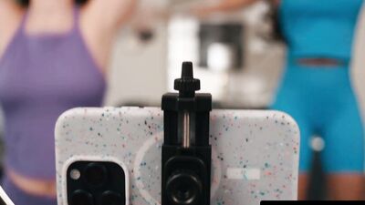 ADULT TIME - Sweaty Workout Ends In Pussy Licking For MILF Cali Sweets And Stepbae Sky Wonderland