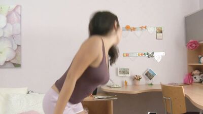 Asian stepdaughter's intimate oral interactions with her Asian stepsister