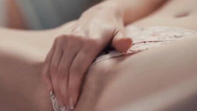Lesbian Step Sisters - Masturbating Side by Side (Charlotte Stokely)
