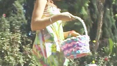 Stepdad Gets Rewarded For Hiding Easter Eggs For Skinny Stepdaughter