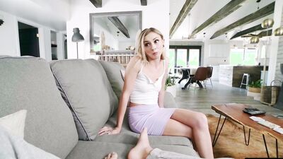 Chloe Temple to stepbro, "Since you like the smell of my panties, might as well taste my pussy"