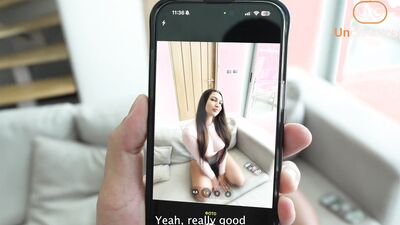 Stepbrother Imagines Hard Sex with his Stepsister and Jerks off to her Photo