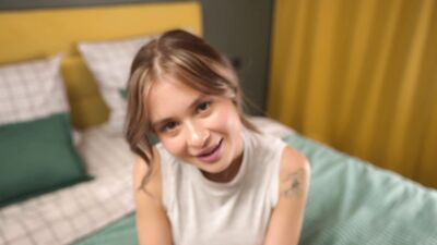 What Other Gift Could Expect From Slutty STEPSISTER? Two TIGHT PUSSY. POV