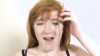 PORN-UK - UK Redhead Sabrina Jay Fills Her Mouth n Pussy with Stepbrothers Dick