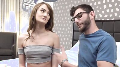Skinny girl accidentally hooked up with her step-brother