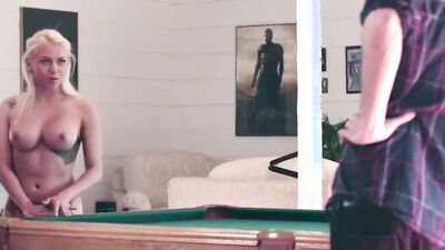 Skinny Busty Blonde Teen Stepdaughter Fucks With Step Dad On The Pool Table (Marsha May)