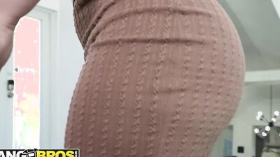 BANGBROS - Stepmom Andie Anderson Helps Her Stepson With His Hard Problem And Rides Him Like Crazy