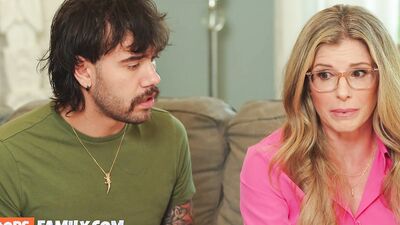 Stepson's hard dick destroys Cory Chase's wet pussy till she cums hard - OopsFamily