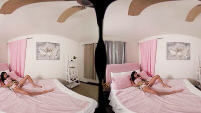 FORBVR - You Caught Your Nerdy Stepdaughter Masturbating And She Asks You To Finish The Job