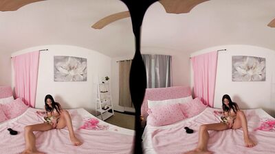 FORBVR - You Caught Your Nerdy Stepdaughter Masturbating And She Asks You To Finish The Job