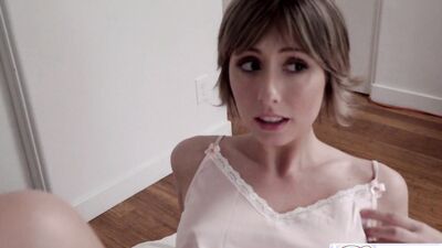 Nympho Daphne convinces he can help fuck out stuck object from her Pussy