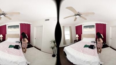 FORBVR - Hot Teen Gets Turned On By Her Stepdad Who IS Spying On Her