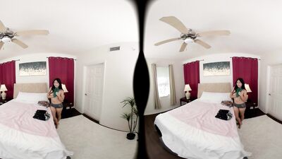 FORBVR - Hot Teen Gets Turned On By Her Stepdad Who IS Spying On Her