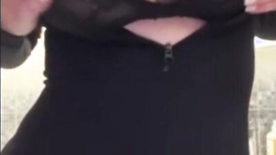 Stepmom masturbates her pussy in the bathroom