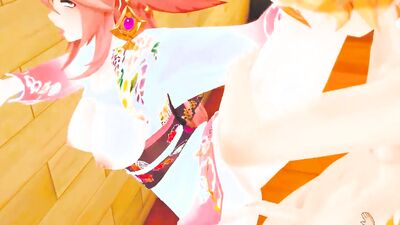 Yae Miko Cums 10 times straight from Stepbrother's Cock - Genshin Impact