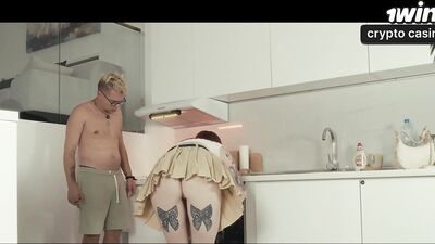 Step mom stuck in dishwasher? She needs to be licked and fucked.