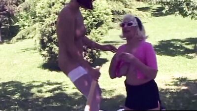 An insatiable slut gets screwed by a shovel