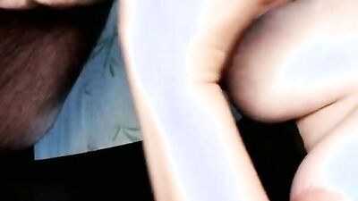HORNY STEPMOM GIVES YOUNG NEIGHBOR A HANDJOB UNTIL HE CUMS ON HER TITS
