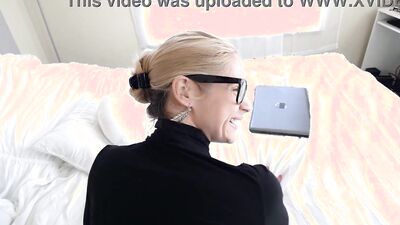 Mature step mom with big boobs takes care of stepson's boner