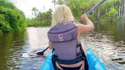 The guide took me on a kayak tour, and then ended up me in the middle of the trail, and came inside me