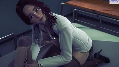 Experience the ultimate 3D Hentai - Doctor Demonstrates New Healing Sex with a White Creampie in POV