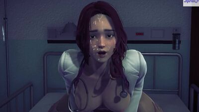Experience the ultimate 3D Hentai - Doctor Demonstrates New Healing Sex with a White Creampie in POV