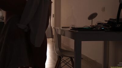 OliviaAndOliver's artful sex session in the kitchen with a hot swallow cum finale
