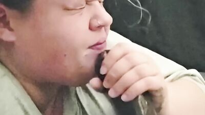 Step sister trades for rent & begs for a big black dick in her mouth