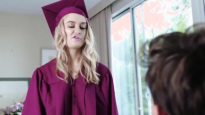 Braced Valedictorian Stepsis gets Cum as Lubricant