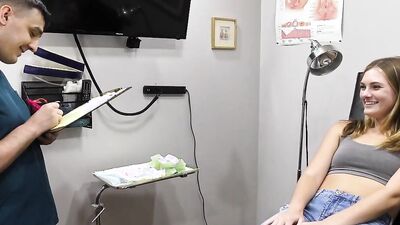 Channy Crossfire's Yearly Dental Exa in Close-Up Action
