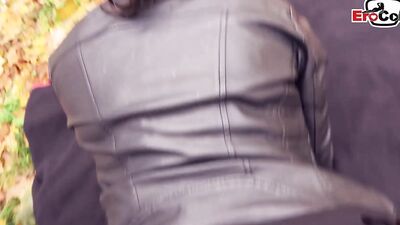 Dirty Priscilla, the German MILF, meets and bangs for Park Fuck POV bare casting