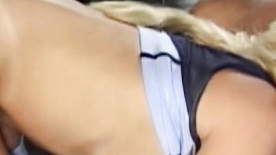Watch this MILF's big tits bounce as she discovers the limits of her own girth with no limits