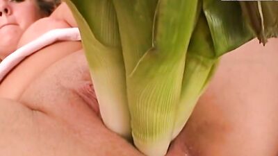 Blonde MILF gets naughty with her dildo and gets her holes stretched in hot retro double penetration video