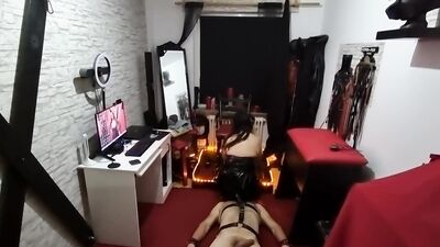 Experience the ultimate humiliation with a MILF dominatrix in Live Show, Part 2-2, Continues!