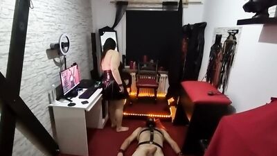 Experience the ultimate humiliation with a MILF dominatrix in Live Show, Part 2-2, Continues!