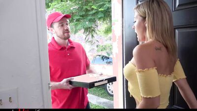 Addison Lee's trashy housewife fucks Kyle Mason & Levi Cash in a wild doggy-style threesome