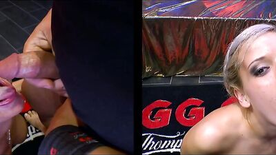 Nicole Love & Brittany Bardot can't get enough of these hung studs - watch them cum all over her!