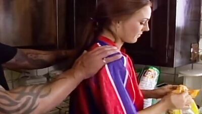 Venus Rising and Buster Good explore each other's big tits and cum in hot hardcore action