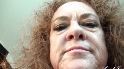 Watch your step-aunt Ms. Ginger Catches you masturbating in POV with her hot MILF red head skills