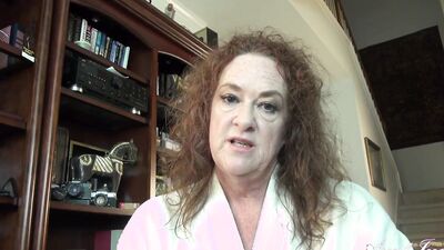 Your Horny Step-Aunt, Mrs. Ginger, gives you a POV blowjob like a pro