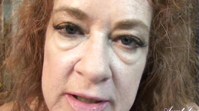 Your Horny Step-Aunt, Mrs. Ginger, gives you a POV blowjob like a pro