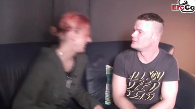 Stepbrother bangs skinny German stepsister at home - MILF caught in the act!